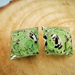 Mini Hành Tinh Tùy Chỉnh Chất Lỏng Core Handmade 7-Mảnh Nhựa Xúc Xắc Thiết Lập Với Sắc Nét Sticker Chủ Đề Cho D & D & <span class=keywords><strong>Trpg</strong></span> - Product Image 6