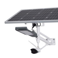 Lampadaire solaire avec caméra, 1080P, 2 millions de pixels, cctv, wi-fi, 4G, 50w, 100w