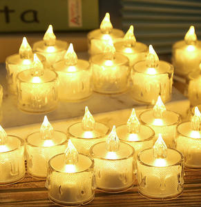 Vela LED Brillante para Fiestas, Decoración de Mesa para Cenas en Interiores, Mini Vela LED de Cristal con Pilas - Product Image 3