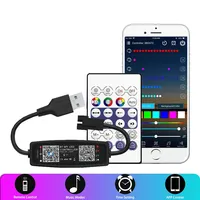 Panel LED Flexible WS2812B de 8*8/16*16/8*32 Direccionable Individualmente, DC5V, con Controlador de Música USB de 28 Teclas, BT/WIFI