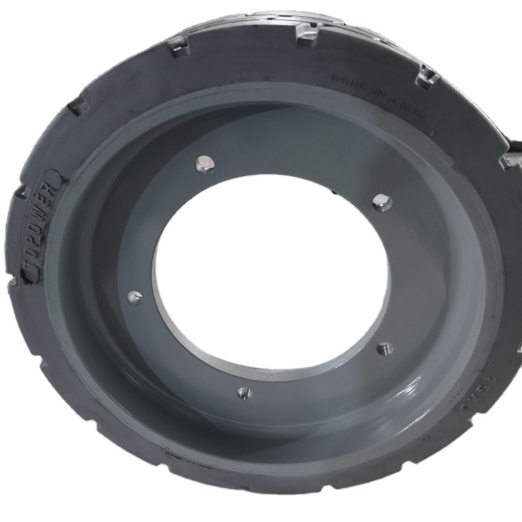 Non-marking Scissor Lift Wheel Solid Tire 15x5 for DingLi JCPT1212 JCPT1412 JCPT1612 JCPT1614