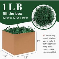 Remplissage en carton ondulé découpé vert biodégradable recyclable enduit de résine simple face pour emballage cadeau et artisanat