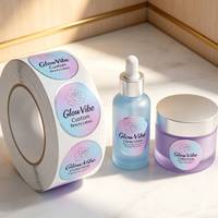 Rouleau d'autocollants brillants personnalisés de qualité laboratoire pour petites fioles, protection UV, permanents, imperméables, écologiques, en PVC/PET pour entreprises