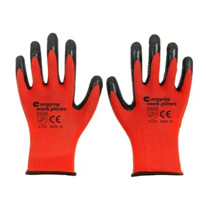 En388 Safety Nylon Work Gloves Garden Grip Mens Builders Worker Hand Gloves