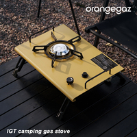 Barbecue multifonctionnel Orangegaz pour l'extérieur, réchaud à gaz portable 2-en-1 IGT pour le camping, réchaud de camping IGT avec table