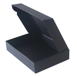 Customized Extra-hard Black Corrugated Folding Packing Box Shipping Mailing Carton Paper Black Aircraft Box