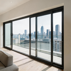 Custom Powder Coated Aluminium Frame Sliding Glass Door Thermal Break Double Glazing for Balcony - Product Image 1