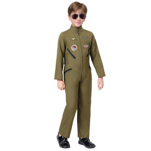 Costume <span class=keywords><strong>de</strong></span> pilote <span class=keywords><strong>de</strong></span> chasse pour garçons Costume <span class=keywords><strong>de</strong></span> pilote <span class=keywords><strong>de</strong></span> chasse pour enfants Garçons <span class=keywords><strong>Air</strong></span> Polit Army Aviator Dress up Halloween Career Day Cosplay Outfits - Product Image 3