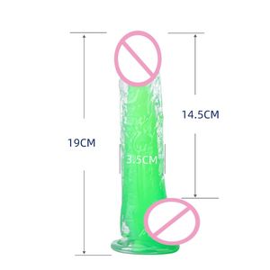 Силиконовый большой мягкий фаллоимитатор для анального секса, огромный кристаллический дилдо-вибратор, секс-товары для женщин - Product Image 4