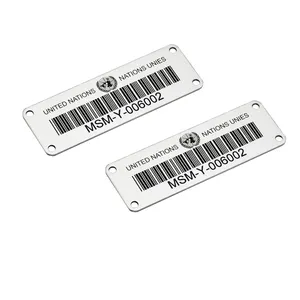 Aluminum Stickers For OEM Cosmetic Glass Bottles Qr Code Nameplate