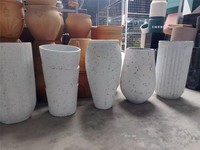 Pot de fleurs en plastique imitation céramique, pot de fleurs en résine durable, décoration de jardin, design pour plantes d'intérieur et d'extérieur, décoration moderne