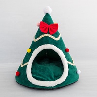 Éponge tridimensionnelle pour chat, litière créative pour animaux de compagnie, tente de noël, forme de chapeau, lit de maison pour chien