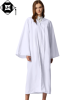 Robes de chœur unisexes mates pour l'église, baptême, célébrant, confirmation, costume de remise de diplôme, robe de pasteur, robe de juge