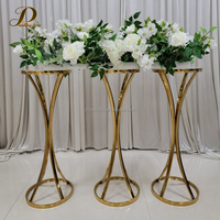 Support de présentation rond en métal JINDA, socle de table doré pour gâteau, fleurs, desserts, décoration de fête