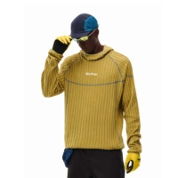 Sweat à capuche fin décontracté et sportif, à manches longues, en polaire texturée contrastante, style oversize, pour le printemps et l'automne