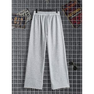 FOXA Pantalon de survêtement ample pour homme, taille élastique, jambe large, respirant, 100% coton, style déchiré, pour la détente et le sport - Product Image 3