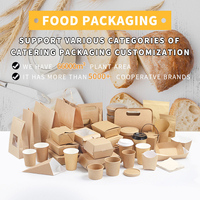 Conteneur d'emballage alimentaire Plateaux Boîte à collation Boîte à gâteau Papier kraft Papier pour hot-dog Personnalisé à emporter Imprimé Chien de maïs coréen Jetable
