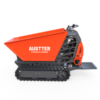 T50 AUSTTER Construction Agriculture Utilisé 500KG Dumper à chenilles entièrement hydraulique avec moteur à essence 7.5HP B & S Ducar