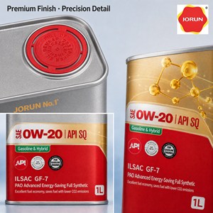 Aceite de Motor JORUN Premium 0W-20 1L, Aceite Sintético Completo a Base de PAO, API SQ <span class=keywords><strong>ILSAC</strong></span> <span class=keywords><strong>GF</strong></span>-7, Listo para Motores Híbridos, Ahorro de Combustible, Menores Emisiones de CO2 - Product Image 5