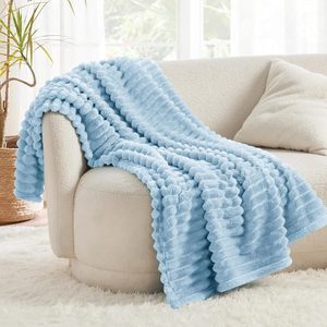 Korean Style Portable 100% Polyester Microfiber Striped <b>Blanket</b> Simple Design Thickened Warm Nap Sofa Air Conditioning Use - Product Image 2
