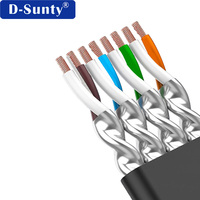 Câble réseau RJ45 Cat7 plat blindé en cuivre pur 10 Gbit/s CE RoHS pour serveur de jeu et centre de données