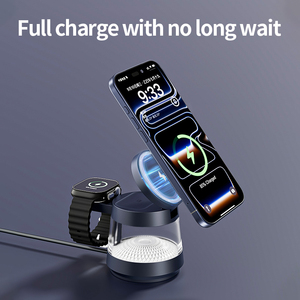 Produits les plus populaires : <span class=keywords><strong>Chargeur</strong></span> sans fil 3-en-1 multifonctionnel 25W 15W à aimant puissant avec lumière pour téléphone, logo personnalisé - Product Image 3