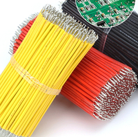 Puente de cable precortado sólido de PVC 1007 20 22 24 26AWG Cable eléctrico de cobre estañado ambos extremos potencia desnuda