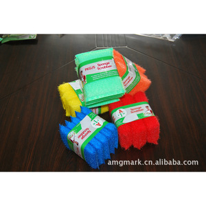 Éponges à récurer Action Scrub, lot de 2, tampons de nettoyage rectangulaires pour cuisine - Product Image 3