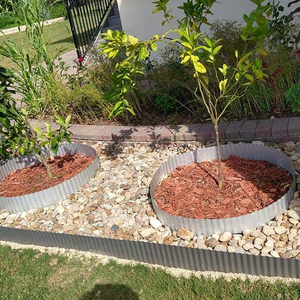 Bordure de jardin en acier galvanisé ondulé sur mesure <span class=keywords><strong>pour</strong></span> aménagement paysager, bordure flexible <span class=keywords><strong>pour</strong></span> parterres de fleurs DIY, <span class=keywords><strong>pour</strong></span> pelouse et jardin - Product Image 3