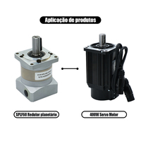 Réducteur de vitesse planétaire SPL60 60mm en stock au Brésil, rapport 4:1-70:1, faible bruit, couple élevé, avec bride pour moteur servo 400W, routeur CNC