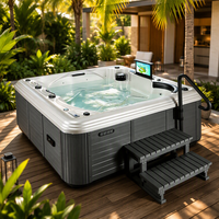 Baignoire Spa Sunrans avec 42 Jets et 19 Options de Couleurs pour Salle de Bain et Spa Extérieur à Domicile