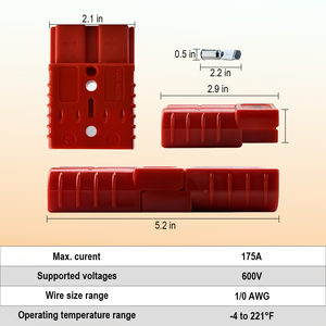 175A Quick Disconnect Plug With Waterproof <b>Cap</b> And Mount Bracket 1/0 AWG For RV Trunk Boat Battery Quick Connect - Product Image 3