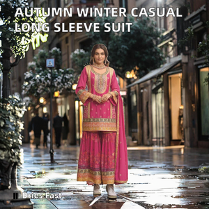 ชุดเซ็ตสองชิ้นสำหรับผู้หญิง แขนยาว ลายพิมพ์ ผ้าวอร์สเตด ติดกระดุมสองแถว ทรงหลวม แห้งเร็ว สไตล์ลำลอง สำหรับฤดูร้อน - Product Image 2