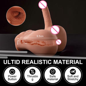 Muscolo maschio metà corpo sesso Torso bambola con spinta automatica realistica vibranti pene Dildo stretto anale Unisex masturbatore - Product Image 3