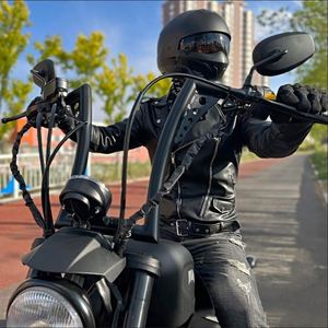 Casque de moto intégral rétro vintage portable pour homme, style samouraï, scorpion noir, guerrier indien, moto électrique, homologué ECE/<span class=keywords><strong>DOT</strong></span> - Product Image 2