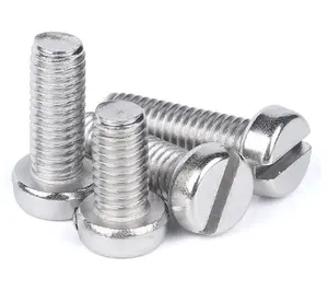 ISO 1580 stainless steel slotted pan head screws for Electronics