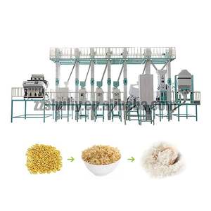 Machine de traitement du riz à grande échelle Ligne de production automatique complète de moulin à riz de 60 tonnes Usine de moulin à riz - Product Image 2