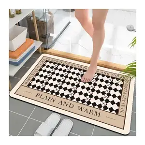 Design personnalisé Tapis de Toilette Pas Cher Morden Tapis de Bain Salle de Bain Imprimé Numérique 3D Alfombra Armure de Toile Décorative Motif Ours Tapis