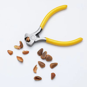 Pine Nut Pliers 5 In Chrome Vanadium Steel Yellow Handle Top Cutters For Nut Cracking - Product Image 2