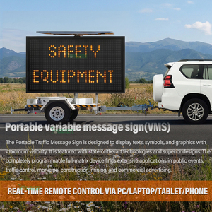 Panneau d'affichage routier à message variable en aluminium flexible, alimenté par énergie solaire, portable, mobile, personnalisable, DC12V, LED - Product Image 2