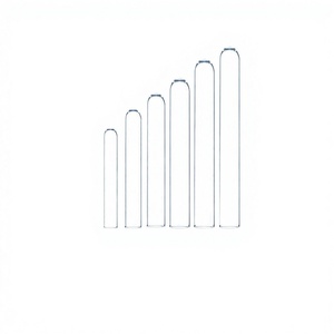 Tubi di Vetro CIDA con Fondo Piatto e Bordo Arrotolato, Attrezzatura Chimica da Laboratorio, Dimensioni 10mm X75mm-100mm, Modello Bio-CD4046, Confezione da 10 Pezzi - Product Image 1
