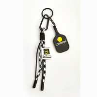 Porte-clés de raquette de pickleball moderne et durable en PVC, pendentif créatif à clipser, décoration suspendue pour sac de sport, cadeau