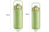 Bouteille d'eau sport portable Haers 950 ml en acier inoxydable 304 à double paroi avec filtre – Meilleure vente
