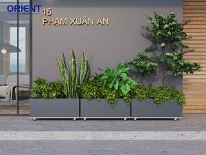 <span class=keywords><strong>Pot</strong></span> de fleurs en aluminium pour la décoration extérieure de la maison, jardin, assemblage en métal, grande taille - Product Image 1