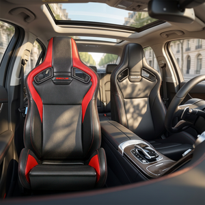 Sièges de voiture de course Speedster en cuir PU, personnalisables, réglables pour adultes, de haute technologie, avec finition premium - Product Image 1