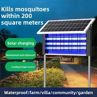 Lampe Solaire Anti-Moustiques Étanche IP65 pour Usage Domestique Piège à Insectes pour Ferme Avicole Jardin Camping