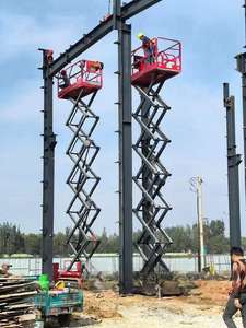 Meja Angkat Gunting Off-road CE <span class=keywords><strong>Heavy</strong></span> <span class=keywords><strong>Duty</strong></span> 8m 10m 12m 14m, <span class=keywords><strong>Platform</strong></span> Kerja Udara Kapasitas 500kg, Rangka Baja, Track Karet - Product Image 5