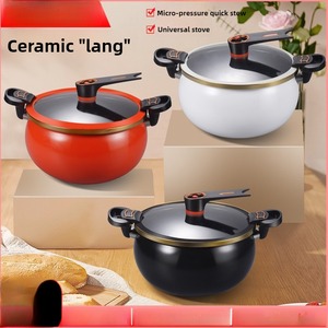 Olla de <span class=keywords><strong>Cerámica</strong></span> de 7L con Micro-Presión, Antiadherente, Esmaltada, Multifuncional, de Gran Capacidad para Sopas y Caldos - Product Image 5