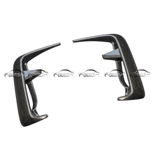 M-Style Carbon Front Bumper Fins Canards Fog Light Eyelids Cover Air Vent <b>Splitter</b> for Honda for Civic 11TH FL5 Type R 2022-2023 - Product Image 2