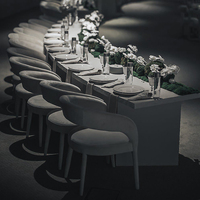 Chaise de salle à manger en tissu de velours de meubles de restaurant de luxe modernes de conception nordique avec dossier tufté